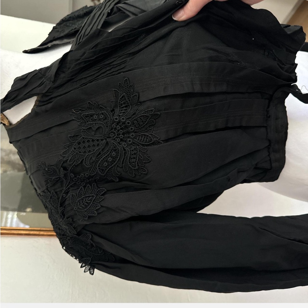 Antique Edwardian Black Cropped Jacket - image 4